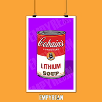Nirvana Kurt Cobain Lithium Soup Can Poster